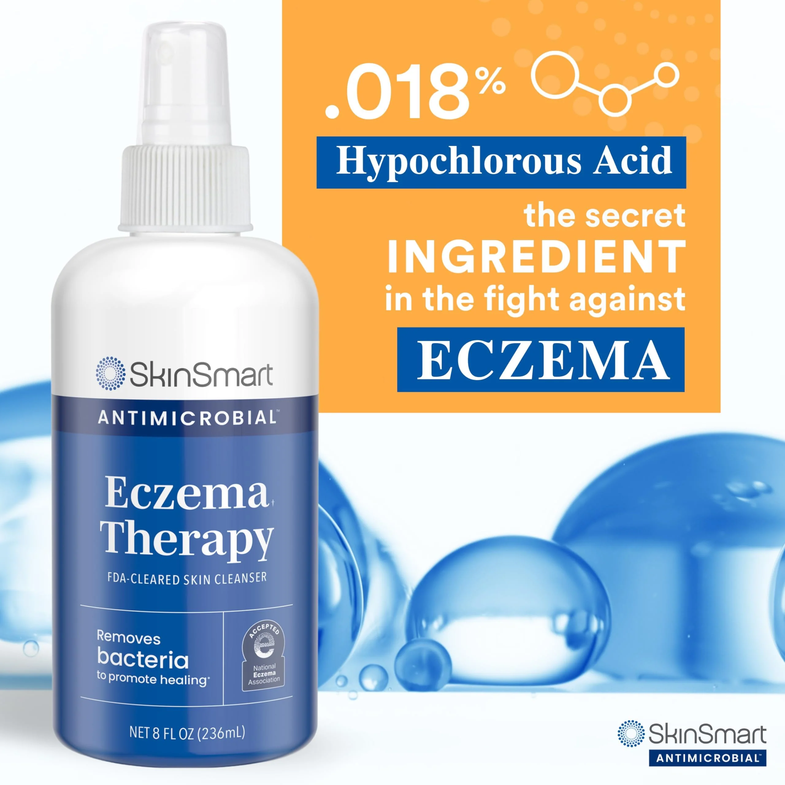 SkinSmart Antimicrobial Eczema Therapy Travel Size 2 Ounce Clear Spray (Pack of 3) - Image 4